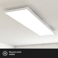 LED панел  Ултра-тънък  - Таванна лампа Правоъгълна (100 x 25 х 6 см), снимка 2 - Лампи за таван - 35902010