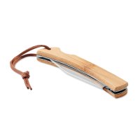 сгъваем нож от неръждаема стомана с бамбукова дръжка, подходящ за къмпинг, снимка 4 - Прибори за хранене, готвене и сервиране - 43441310