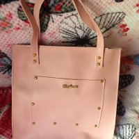 Розова дамска чанта, снимка 1 - Чанти - 40609863