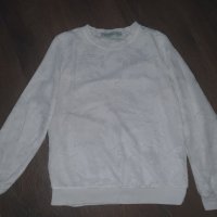 Бяла блуза с дантела, снимка 2 - Блузи с дълъг ръкав и пуловери - 27440494