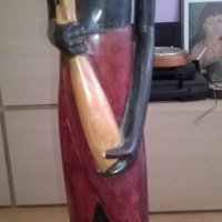 афро дама-дървена фигура-5кг-92см-внос швеицария, снимка 6 - Колекции - 26373046
