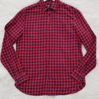 Мъжка карирана риза H&M размер S , снимка 5 - Ризи - 43137902