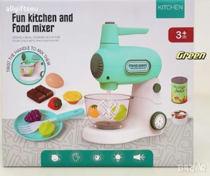 Играчка миксер с аксесоари със звуци и светлини Happy Kitchen, снимка 1