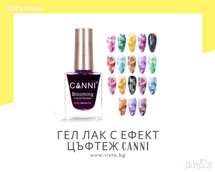 Професионален гел лак с ефект цъфтеж серия „Bloоming Liquid" CANNI, снимка 1