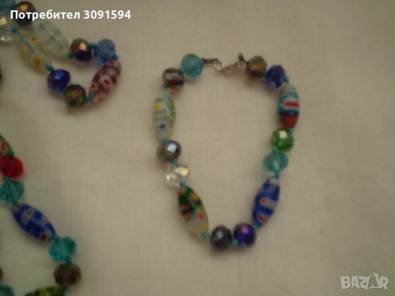 Гривна и колие от  стъкло Мурано, снимка 1