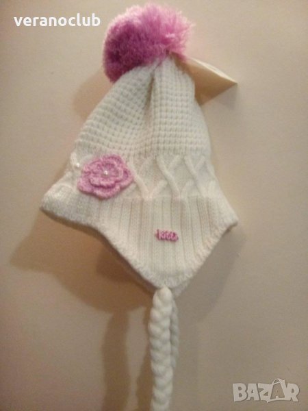 Детска плетена шапка Бяла, снимка 1