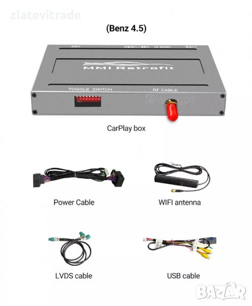 BENZ NTG 4.5 SYSTEM БЕЗЖИЧЕН APPLE CARPLAY ANDROID AUTO MMI BOX, снимка 1