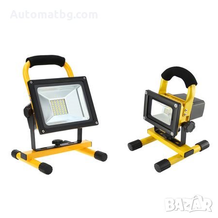 Прожектор Autmat, LED,Акумулаторен LED SMD 10W 12V-220V - 6000К, снимка 1