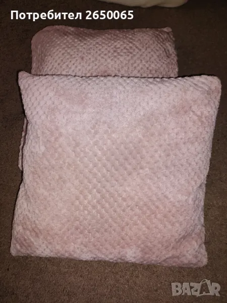 Нови розови възглавници плюш лукс 47/47см., снимка 1