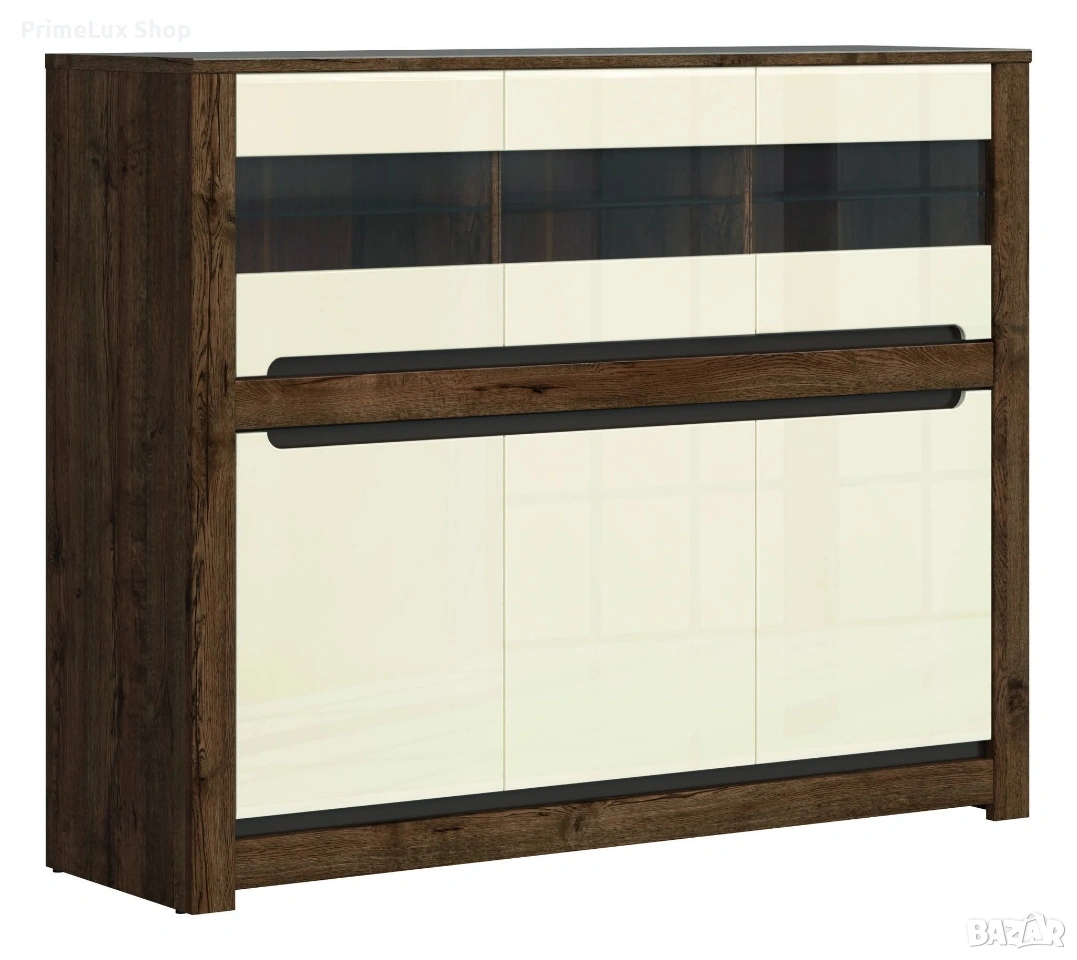 Скрин RUSO KOM3W3D корпус дъб април/фронт перлен лак , снимка 1