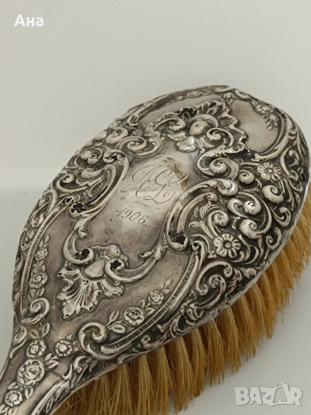 Продадена Стара маркирана сребърна английска четка 1906 година , снимка 1