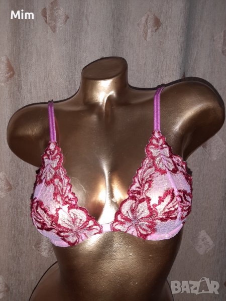 WOLFF 70 B Розов дантелен сутиен , снимка 1