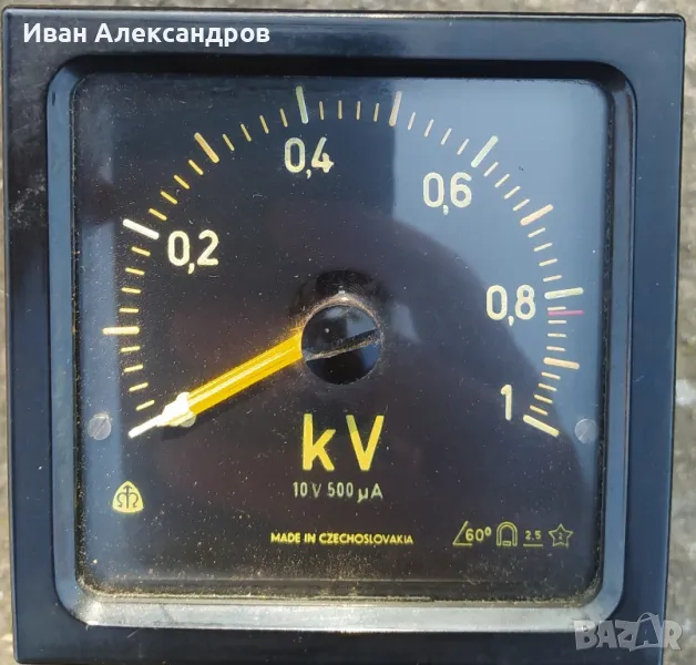Стар волтметър - чехословашки, снимка 1