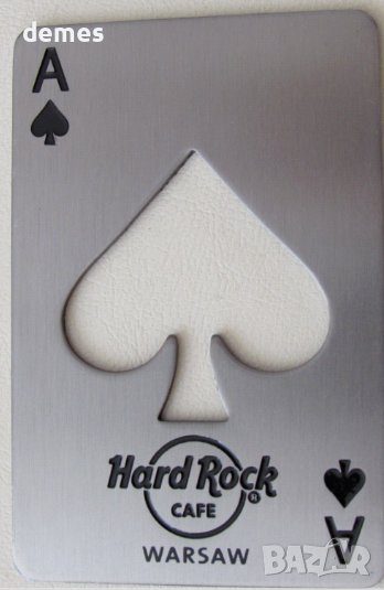Оригинална метална отварачка Hard Rock Cafe Варшава, Полша, снимка 1