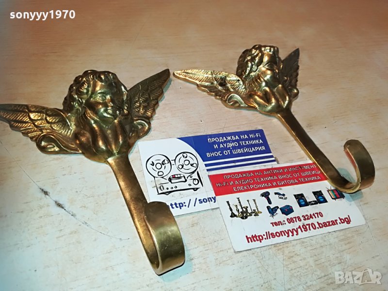 ангели златни ангели 2бр мед/месинг от швеция 0706212040, снимка 1