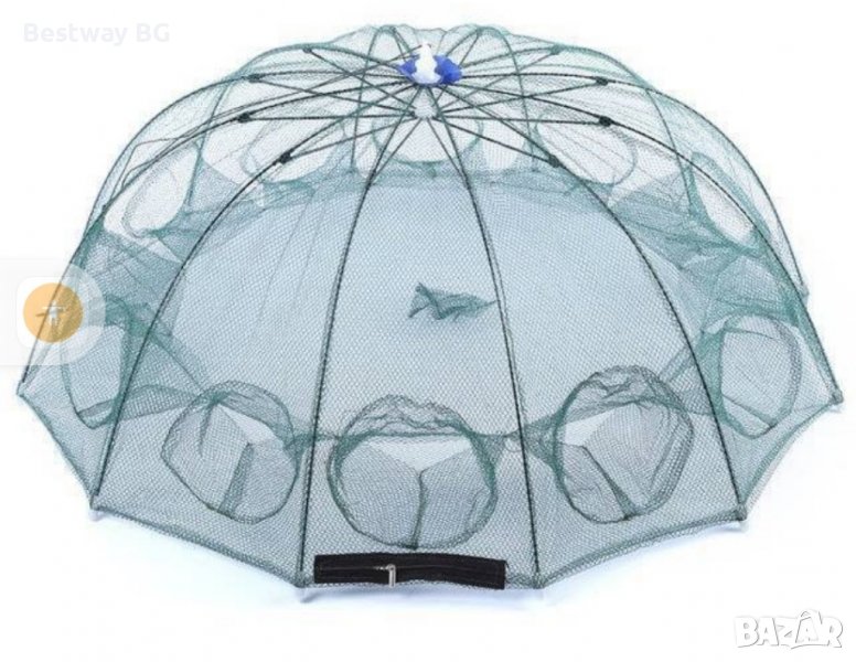 РАЧИЛО с 8 отвора, ДАУЛ, СЛЯП КОШ Ф100Х60СМ за рибки за стръв, снимка 1