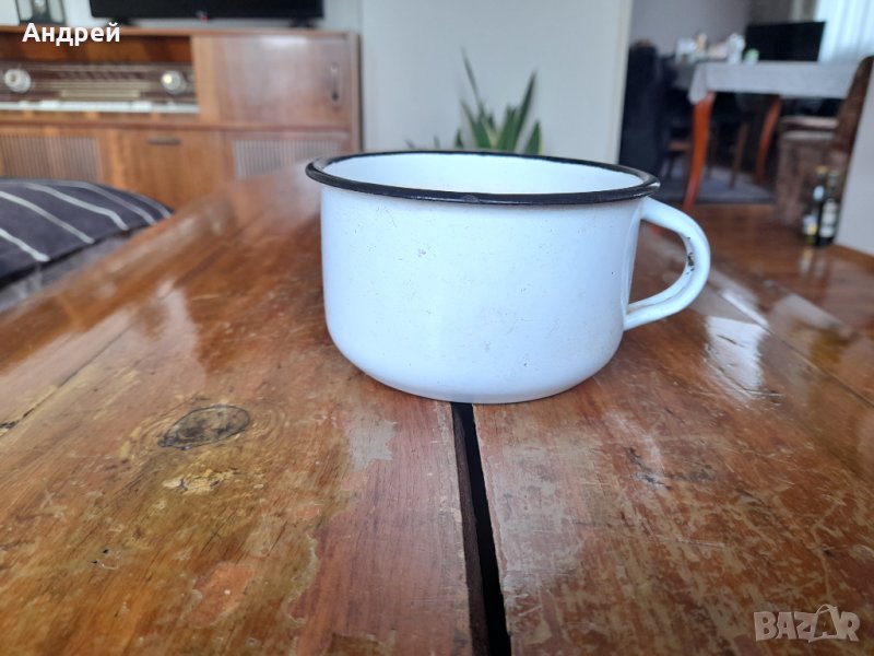 Старо емайлирано канче,чаша #5, снимка 1