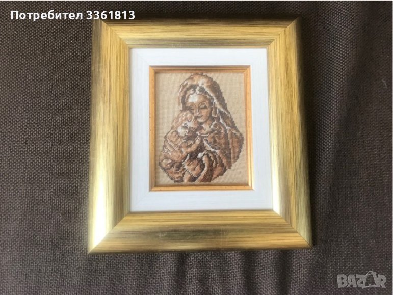 Продавам икона "Дева Мария" гоблен , снимка 1