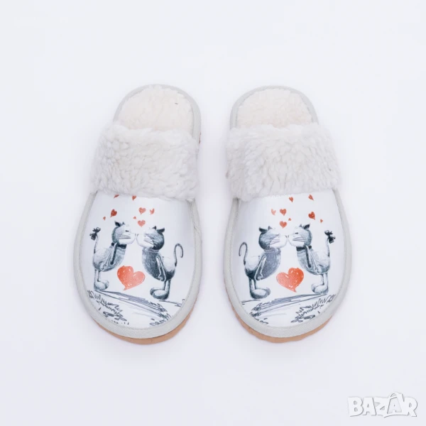 🥁 Намаление - Меки дамски домашни пантофи с цветен принт | Марка Tuasolea, снимка 1