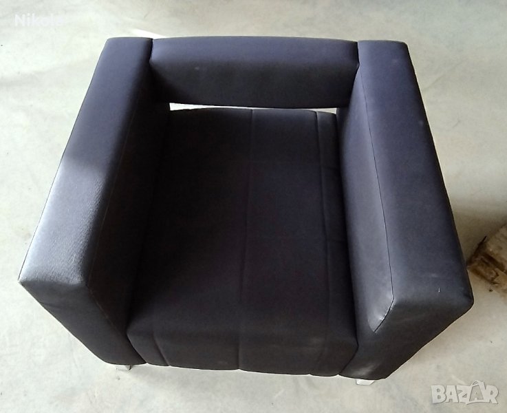 Фотьойли - кресла текстилна  тъмно синя дамаска 6бр , снимка 1