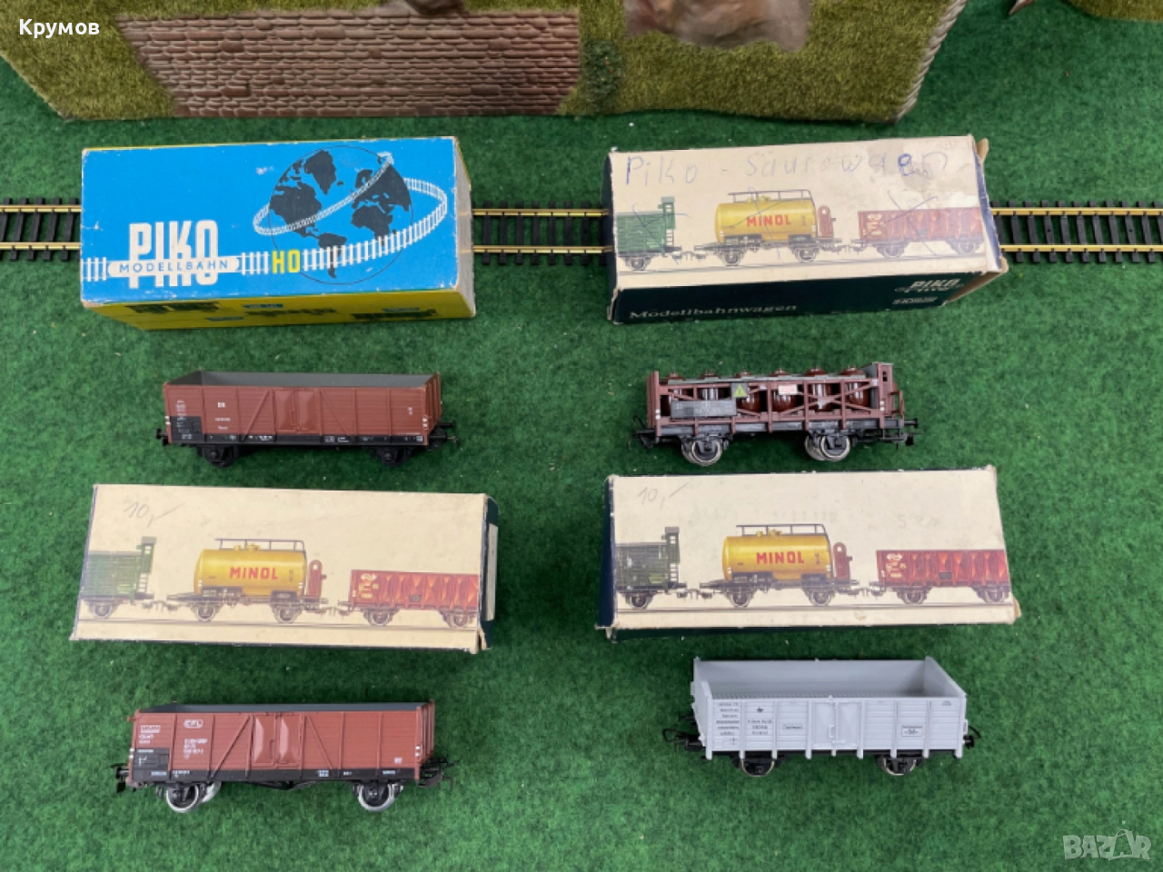 Вагон товарен 2-осен Пико HO 1:87 влак ЖП модел, снимка 1