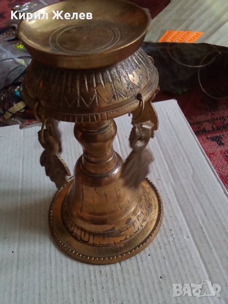Свещник бронз стар 24028, снимка 1