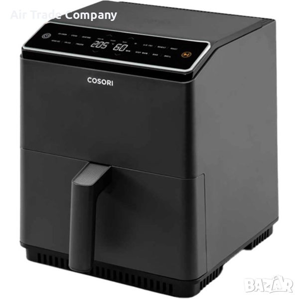 Фритюрник с горещ въздух Cosori Dual Blaze Еър фрайър CAF-P681S, XXXL 6.4L, черен, снимка 1