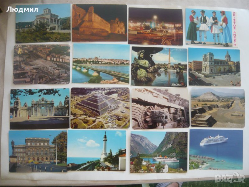Стари пощенски картички с изгледи от много страни, снимка 1