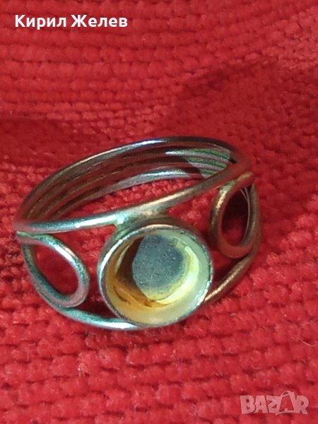 Стар СРЕБЪРЕН АЖУРЕН РЕТРО АРТ ПРЪСТЕН ВИСОКА ПРОБА СРЕБРО с ГНЕЗДО За ВГРАЖДАНЕ на КАМЪК 40545, снимка 1