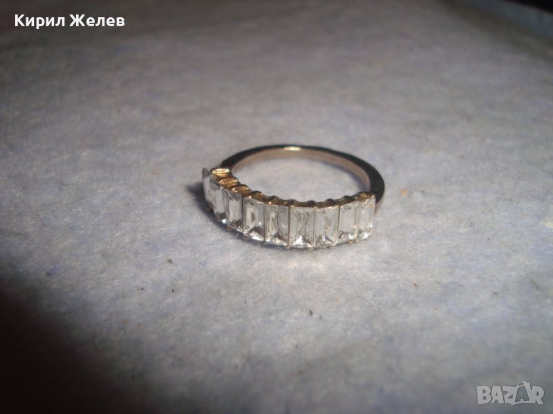 ПОЗЛАТЕН МНОГО СТИЛЕН КРАСИВ АРТ ПРЪСТЕН с ФАСЕТИРАНИ ПЛАНИНСКИ КРИСТАЛИ 27761, снимка 1