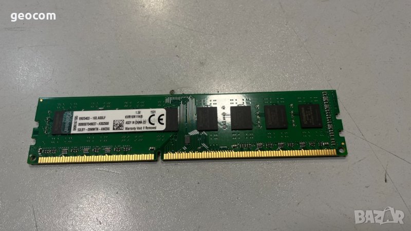 8GB (1x8GB) DDR3 Kingston PC3-12800U (1600Mhz,CL-11,1,5V), снимка 1