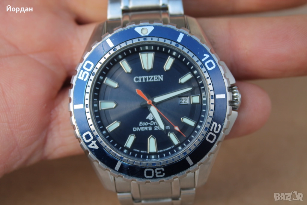 Японски мъжки часовник ''Citizen Eco Drive/Divers 200 m'', снимка 1