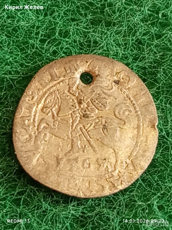 Сребърна монета 1/2 Грош 1562г. Сигизмунд втори Литва за КОЛЕКЦИЯ 52900, снимка 1