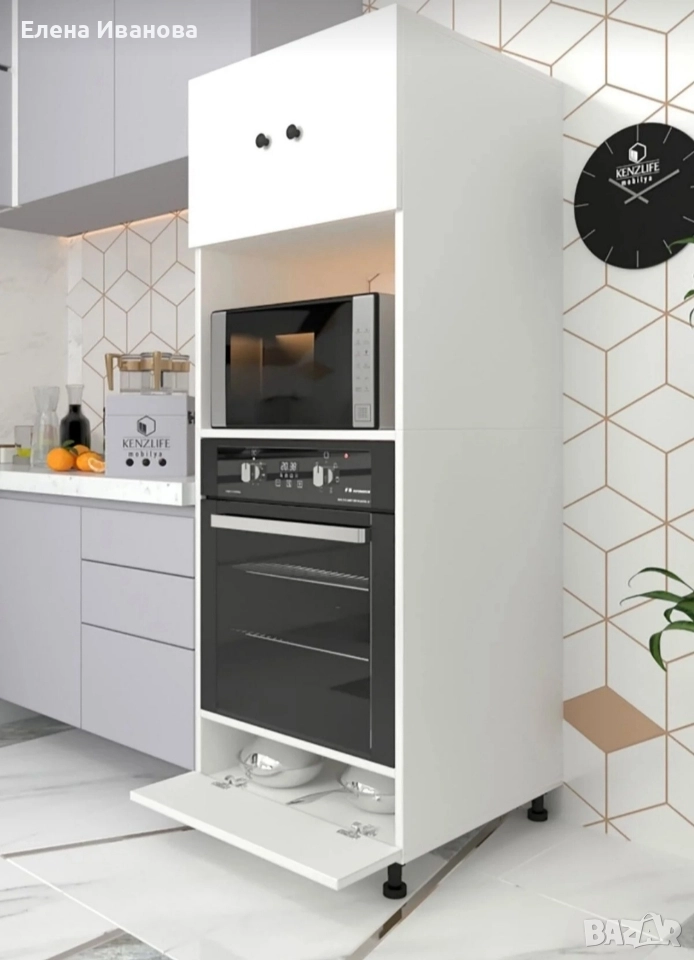 Шкаф за вградена фурна и микроволна, безплатна доставка до всяка страна в България , снимка 1