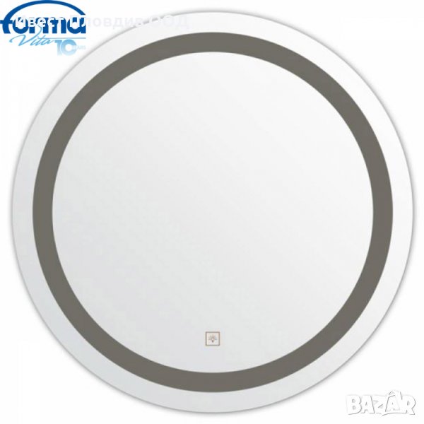 Кръгло огледало за баня с LED осветление: Диаметър 60 см, снимка 1