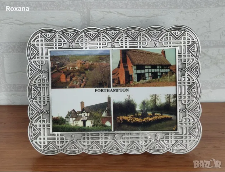 Метална фоторамка с орнаменти, снимка 1