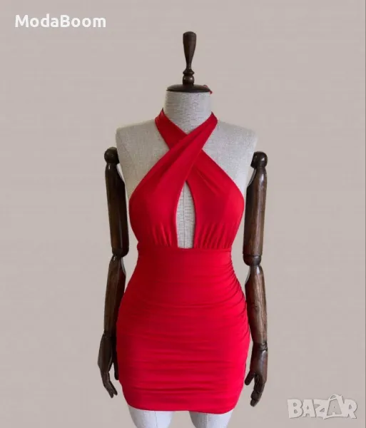 Червена къса дамска рокля , снимка 1