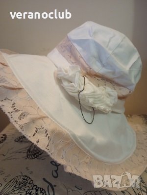 Памучна лятна капела Елеганца бяла, снимка 1