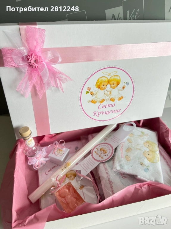 Комплекти за Кръщене с голяма кутия. която побира всички аксесоари., снимка 1