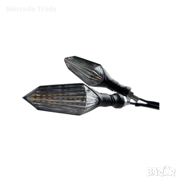 К-т мигачи мото Mercado Trade, PVC, С бягащ мигач, LED, 12V, снимка 1