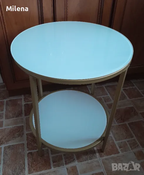 Маса стъкло и метал от магазин "Юск", снимка 1