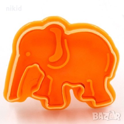 Слон пластмасов резец с релеф и бутало украса сладки торта фондан и др, снимка 1
