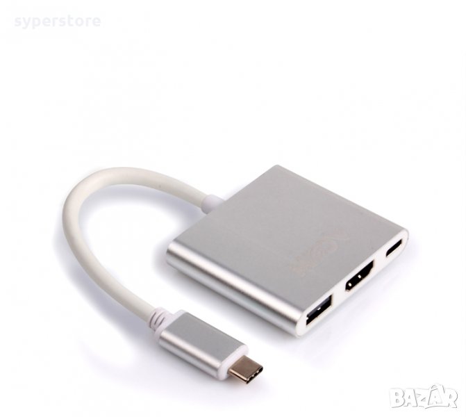Преходник от TypeC към HDMI USB3.0 TypeC SS000105 Адаптер TypeC към HDMI Докинг Станция Adapter Type, снимка 1