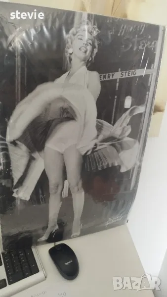 Голяма метална табела 60х40 Мерилин Монро, снимка 1