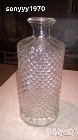 стилна стъклена бутилка с тапа за питиета-28х10см, снимка 9 - Колекции - 27500405