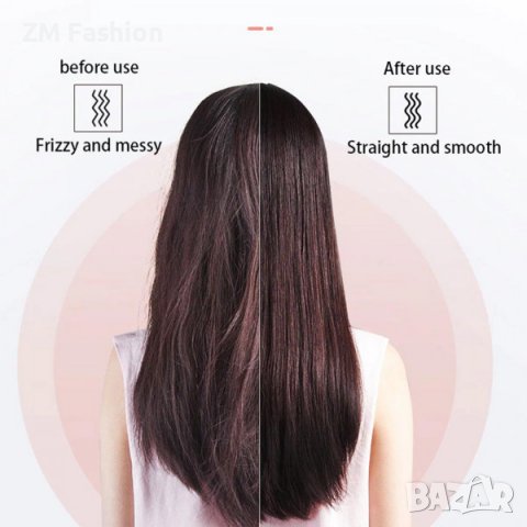Иновативна професионална преса за коса тип четка , снимка 3 - Преси за коса - 36684460