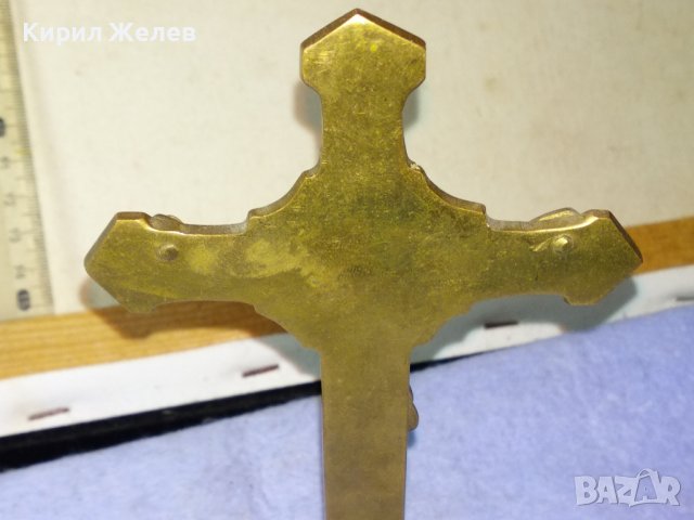 Старо СТИЛНО КРАСИВО МЕСИНГОВО НАСТОЛНО РАЗПЯТИЕ КРЪСТ За ДОМА / КОЛЕКЦИЯ 42673, снимка 16 - Декорация за дома - 43827870