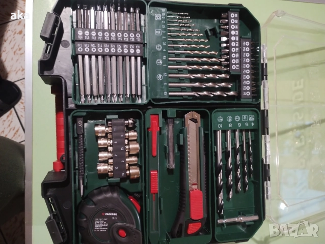 12 V Комплект акумулаторна дрелка PBSA 12 E4 С 2 акумулаторни батерий и 75 аксесоари 3 г. гаранция, снимка 12 - Други инструменти - 52651676