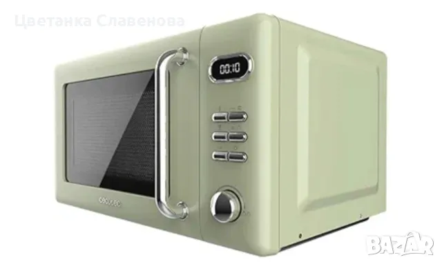 Cecotec Proclean 5110 Retro Green цифрова микровълнова фурна с грил, 700 W в 5 нива, таймер до 60 м., снимка 1
