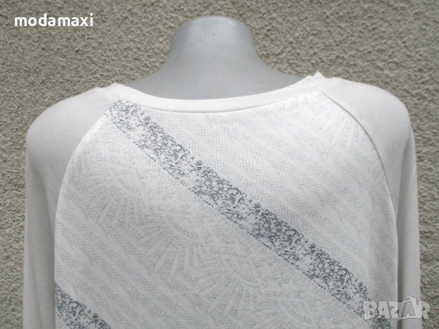 3XL Нова  блуза в бяло и сиво , снимка 6 - Блузи с дълъг ръкав и пуловери - 40629911